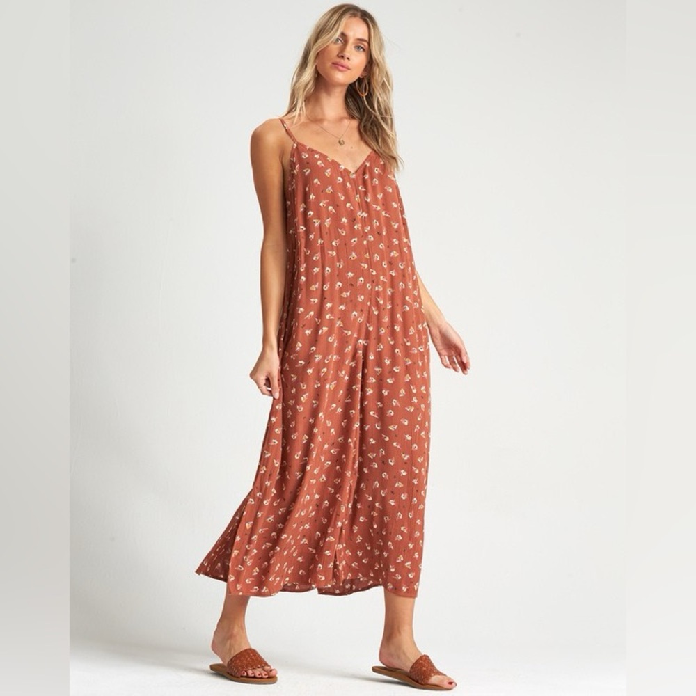 Billabong Terracotta Jumpsuit with White Accents